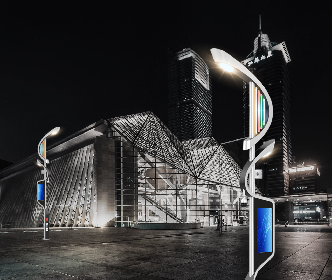 科技广场智能路灯